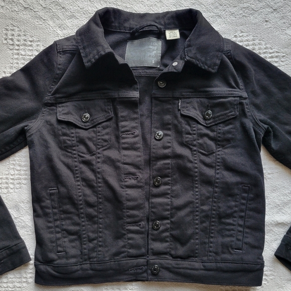 Levi's Black Button Up Denim Jacket - Picture 3 of 11